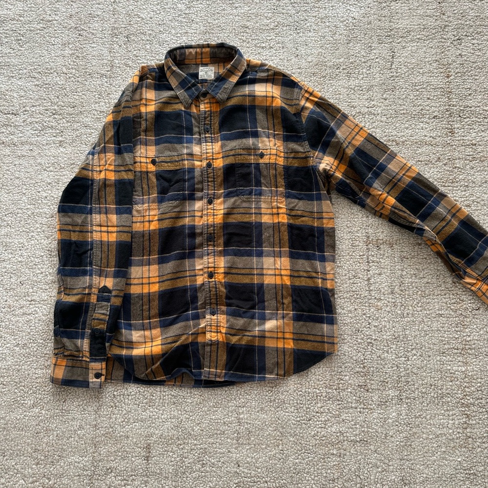 J Crew vintage shirt blue and yellow